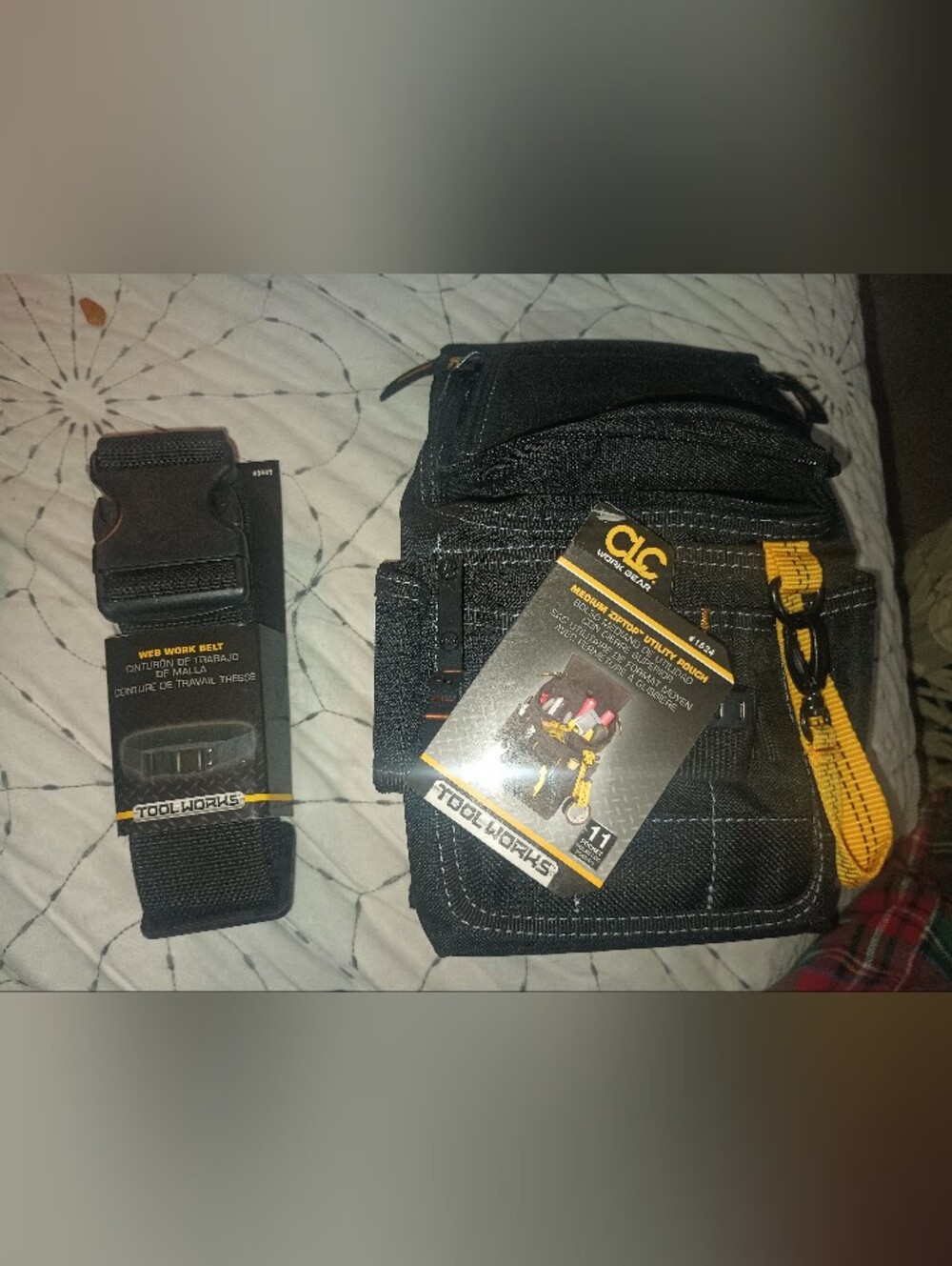 Tool Works CLC Black and Yellow Technician Pouch with Belt Loop And Belt Set